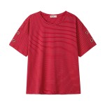 Arissa Plus Size Casual Short Sleeves Knit Tee - ARS-9546-C1